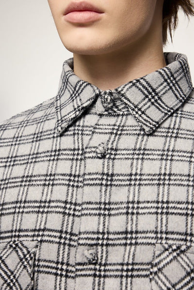 Übergroßes Hemd - Kariert - Lockere Passform - Button-Up Hemd - Überhemd