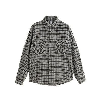 Übergroßes Hemd - Kariert - Lockere Passform - Button-Up Hemd - Überhemd