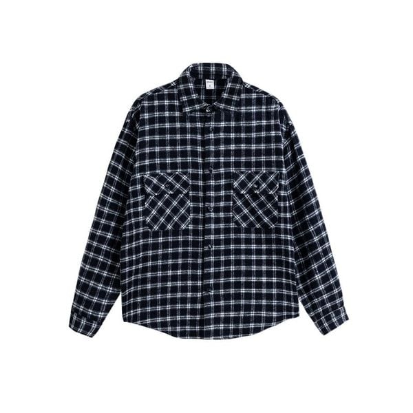 Übergroßes Hemd - Kariert - Lockere Passform - Button-Up Hemd - Überhemd