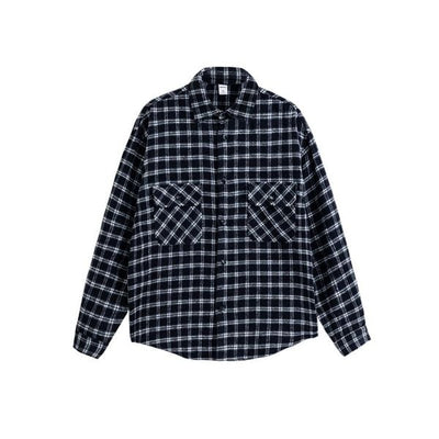 Übergroßes Hemd - Kariert - Lockere Passform - Button-Up Hemd - Überhemd