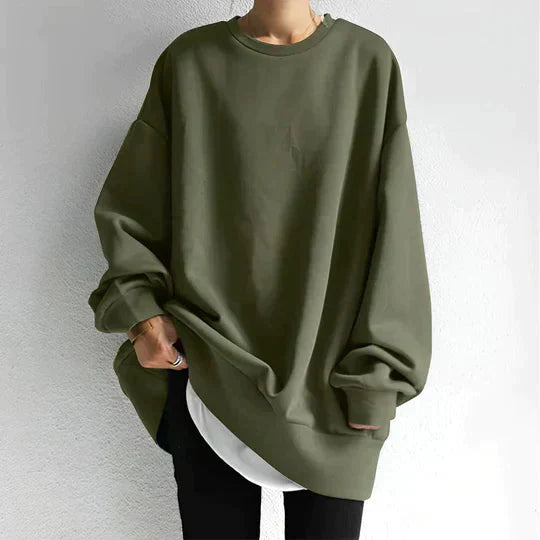 Übergroßes Sweatshirt – Gemütlich – Pullover – Schlabberpullover – Damenbekleidung