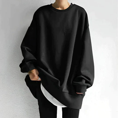 Übergroßes Sweatshirt – Gemütlich – Pullover – Schlabberpullover – Damenbekleidung