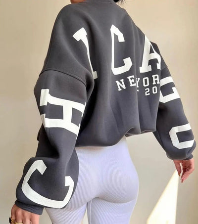 Übergroßes Sweatshirt – kuscheliges, locker sitzendes Damen-Sweatshirt
