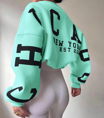 Übergroßes Sweatshirt – kuscheliges, locker sitzendes Damen-Sweatshirt