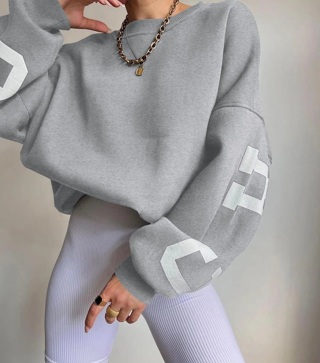 Übergroßes Sweatshirt – kuscheliges, locker sitzendes Damen-Sweatshirt