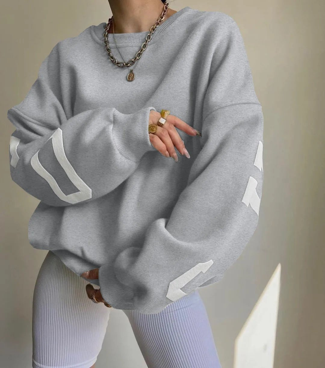 Übergroßes Sweatshirt – kuscheliges, locker sitzendes Damen-Sweatshirt