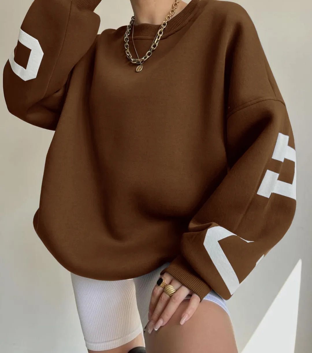 Übergroßes Sweatshirt – kuscheliges, locker sitzendes Damen-Sweatshirt