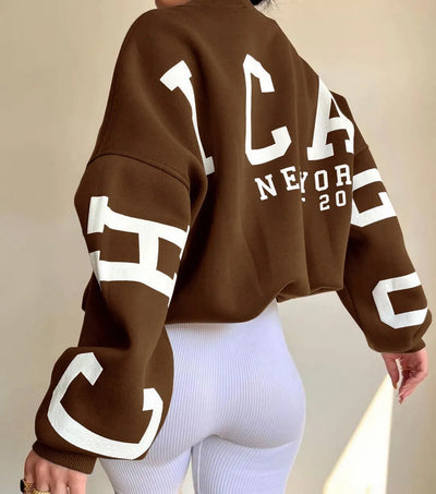 Übergroßes Sweatshirt – kuscheliges, locker sitzendes Damen-Sweatshirt