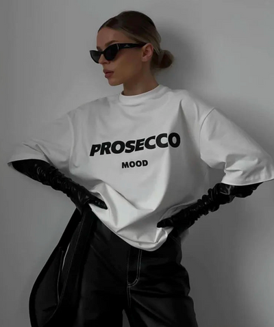 Übergroßes T-Shirt | Rundhalsausschnitt | Lockere Passform | T-Shirts für Damen | Damenbekleidung