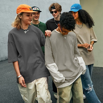 Übergroßes T-Shirt | Unisex | Lockere Passform | T-Shirt mit Rundhalsausschnitt | Hip-Hop-T-Shirts