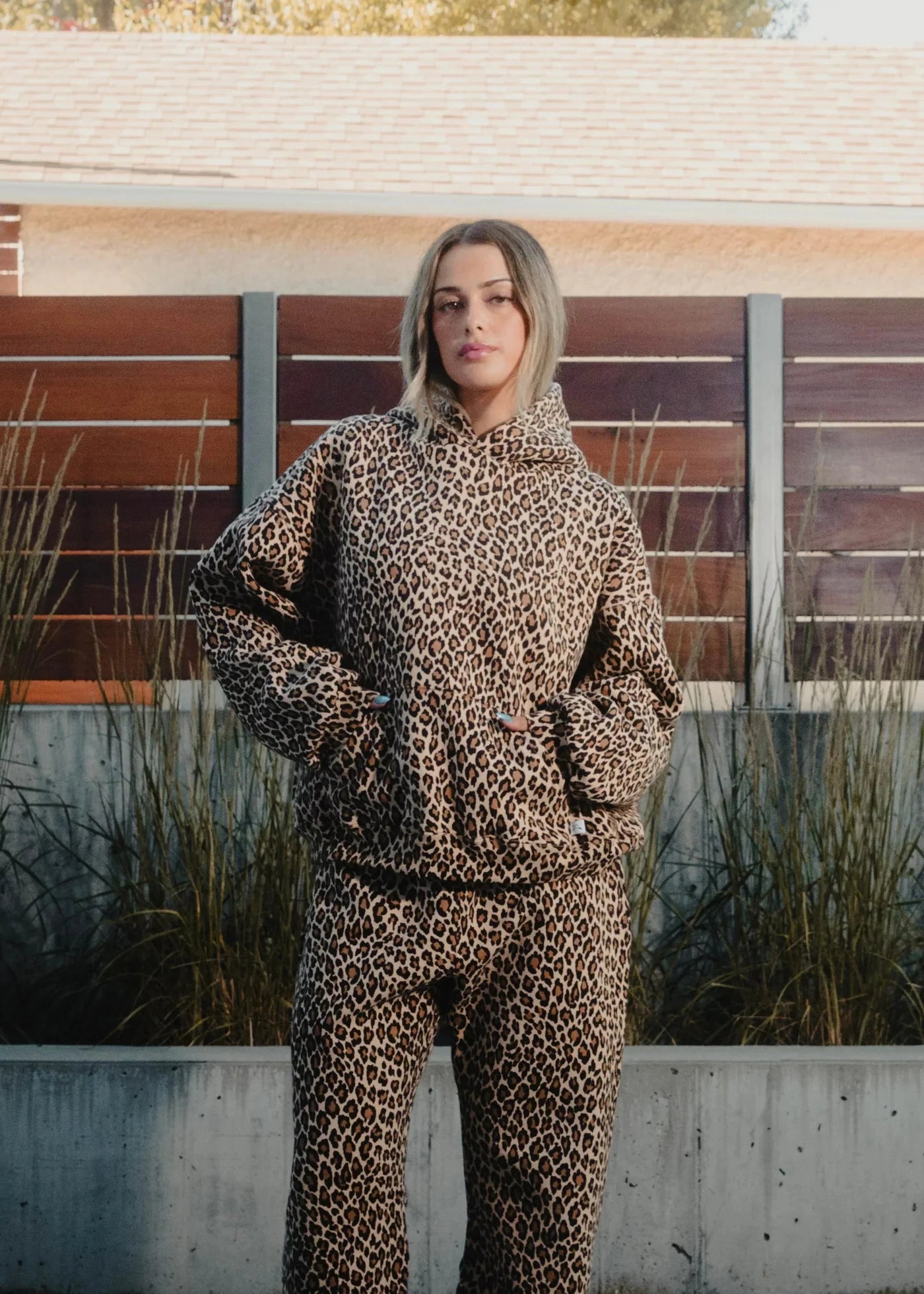 Unisex-Kapuzenpullover | Leopard | Tasche | Oversize-Kapuzenpullover | Pullover-Kapuzenpullover