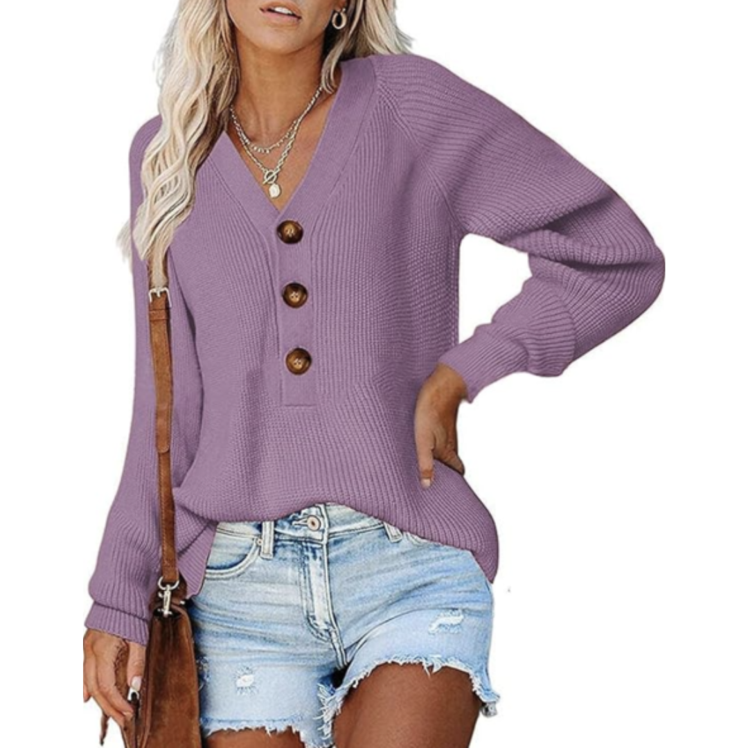 Arviana | Damen Langarm Strick Pullover | Warme