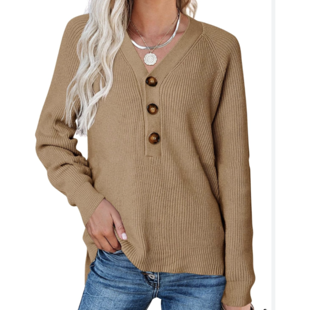 Arviana | Damen Langarm Strick Pullover | Warme