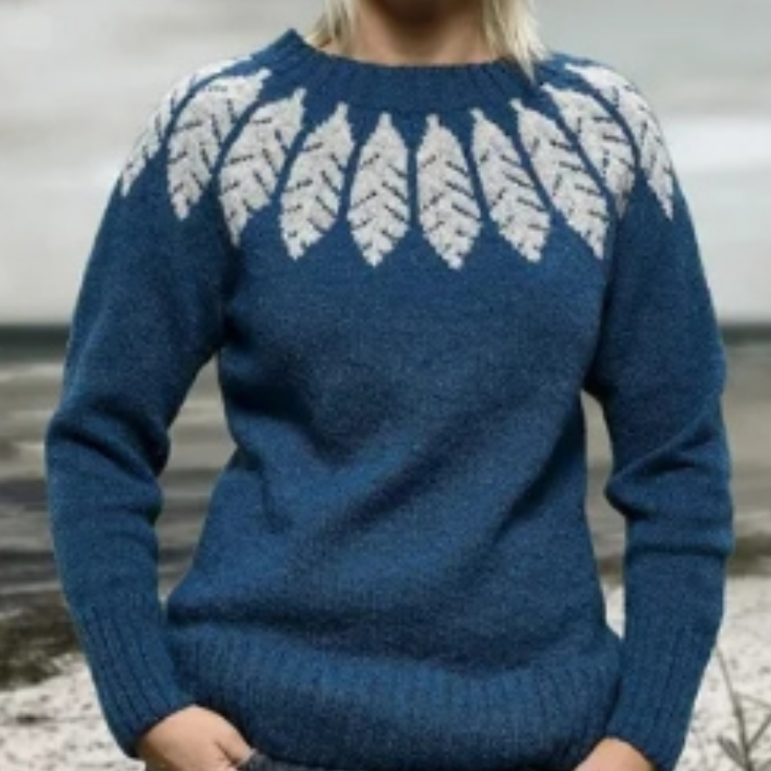 Reeshal | Damen Strick Langarm Pullover | Warme
