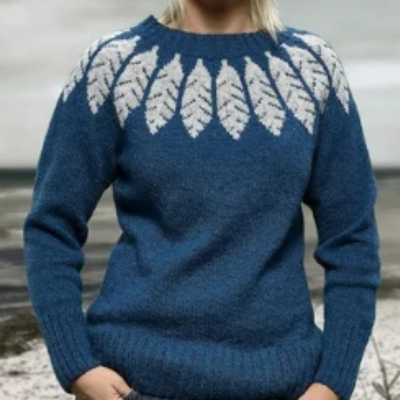 Reeshal | Damen Strick Langarm Pullover | Warme