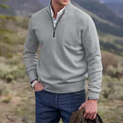 Tobi - benoit eleganter Kaschmirpullover mit Reißverschluss