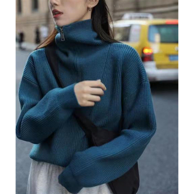 Robeana | Damen Warme Pullover | Halb Reißverschluss