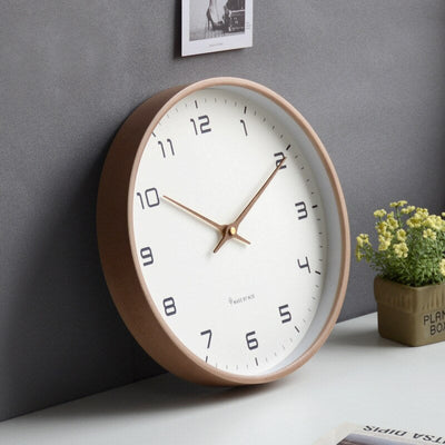 Wanduhr - Moderne Holzuhr im sandinavischen Design Analoge Küchenuhr