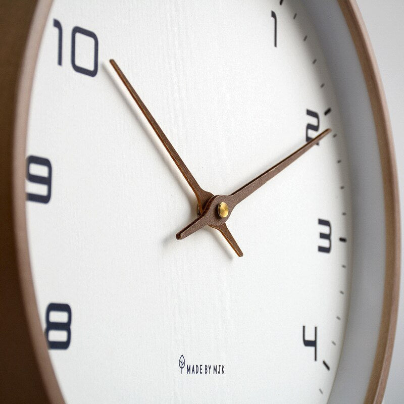 Wanduhr - Moderne Holzuhr im sandinavischen Design Analoge Küchenuhr