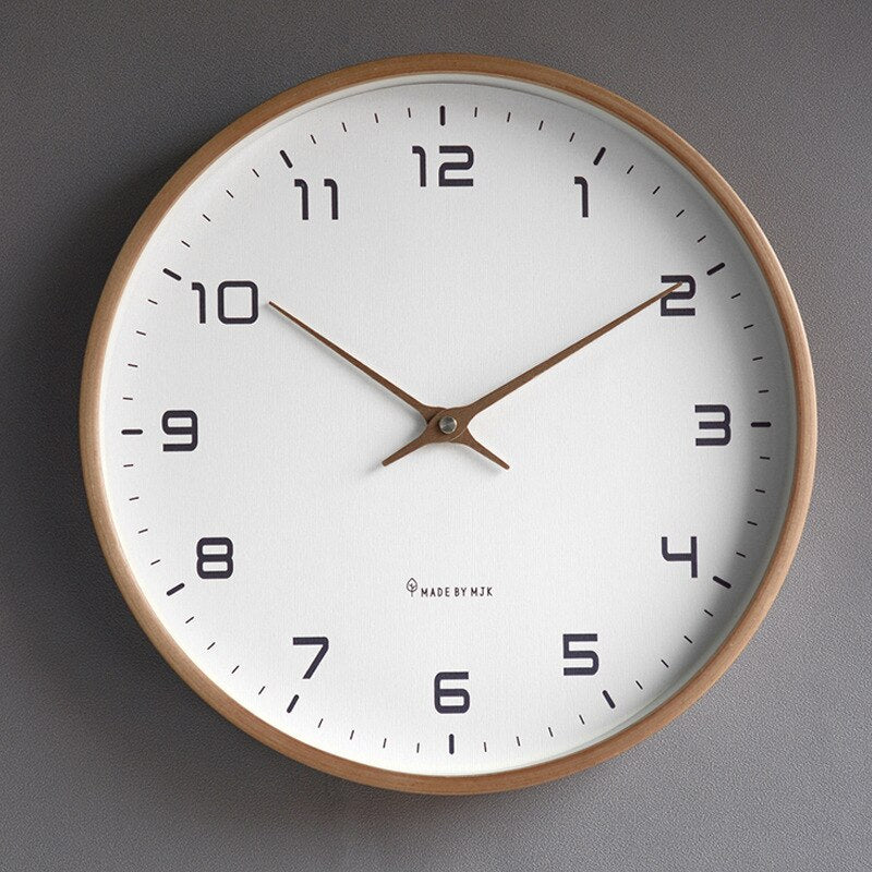 Wanduhr - Moderne Holzuhr im sandinavischen Design Analoge Küchenuhr
