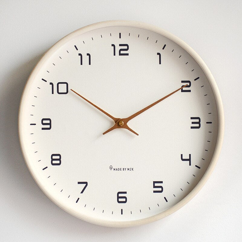 Wanduhr - Moderne Holzuhr im sandinavischen Design Analoge Küchenuhr