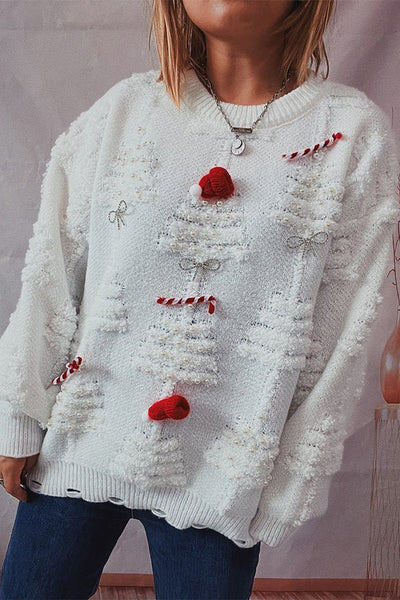 Weihnachten Bommel-Pullover