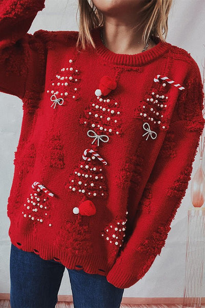 Weihnachten Bommel-Pullover