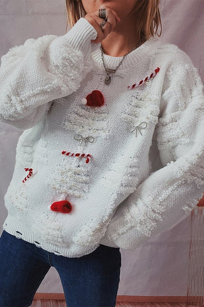 Weihnachten Bommel-Pullover