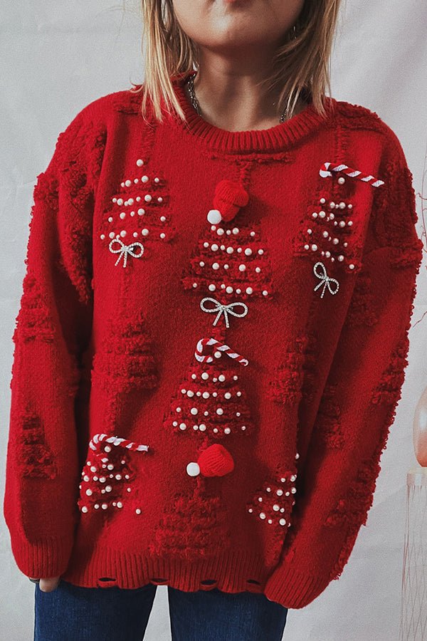 Weihnachten Bommel-Pullover