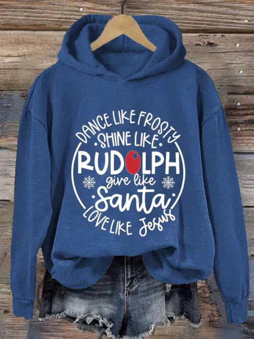Weihnachts-Hoodie | Lockere Passform | Langarm | Weihnachtspullover | Lustige Weihnachtssweatshirts