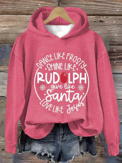 Weihnachts-Hoodie | Lockere Passform | Langarm | Weihnachtspullover | Lustige Weihnachtssweatshirts