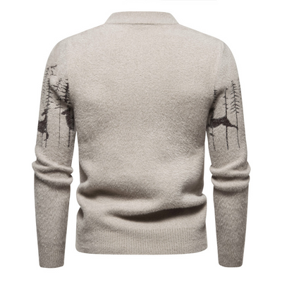 Weihnachts-Pullover – Herren-Strickpullover mit Rundhalsausschnitt und langen Ärmeln für den Winter
