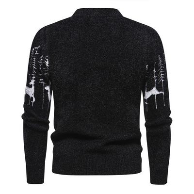 Weihnachts-Pullover – Herren-Strickpullover mit Rundhalsausschnitt und langen Ärmeln für den Winter