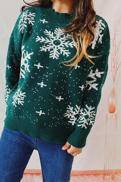 Weihnachts-Pullover mit Schneeflocken