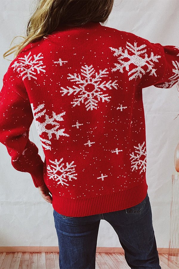 Weihnachts-Pullover mit Schneeflocken