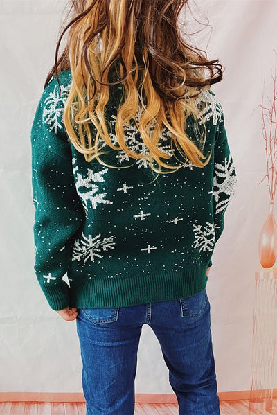 Weihnachts-Pullover mit Schneeflocken