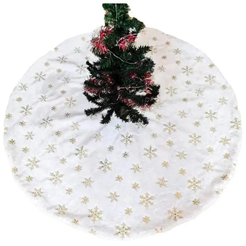 Weihnachtsbaumrock – rund – weiß – Weihnachtsvorleger – Weihnachtsdekoration
