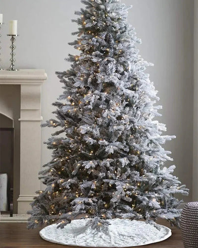 Weihnachtsbaumrock – rund – weiß – Weihnachtsvorleger – Weihnachtsdekoration