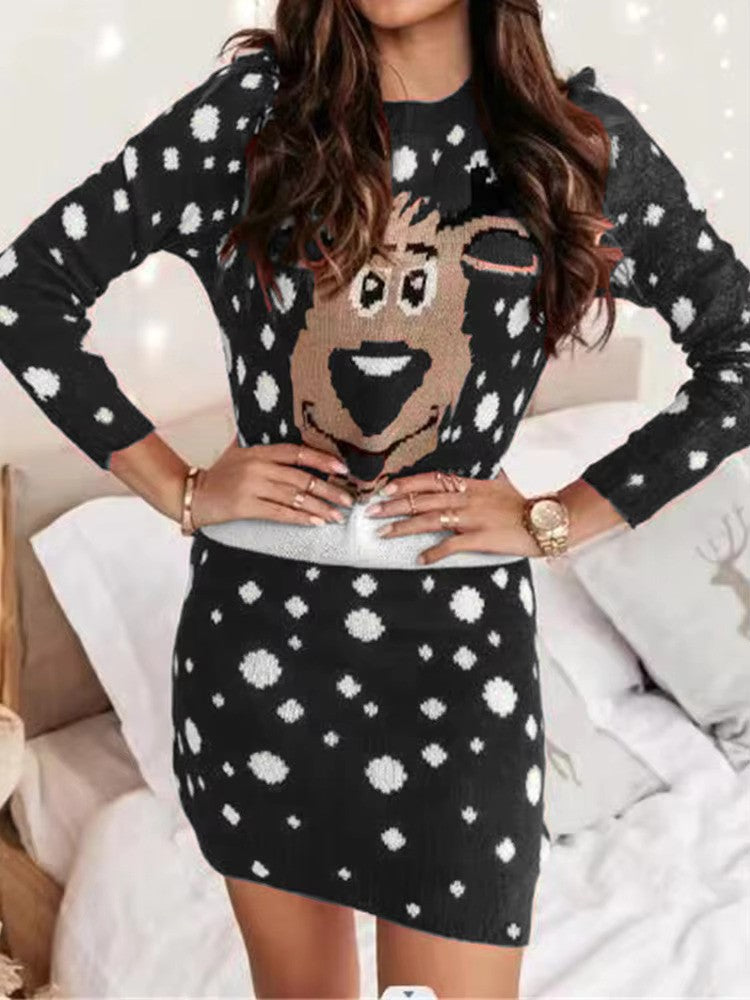 Weihnachtskleid – Lustig – Rentier – Winterkleid – Weihnachtsoutfits für Frauen