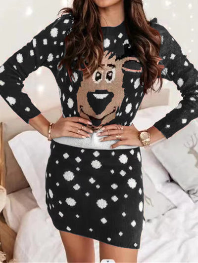 Weihnachtskleid – Lustig – Rentier – Winterkleid – Weihnachtsoutfits für Frauen