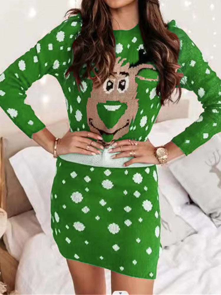 Weihnachtskleid – Lustig – Rentier – Winterkleid – Weihnachtsoutfits für Frauen