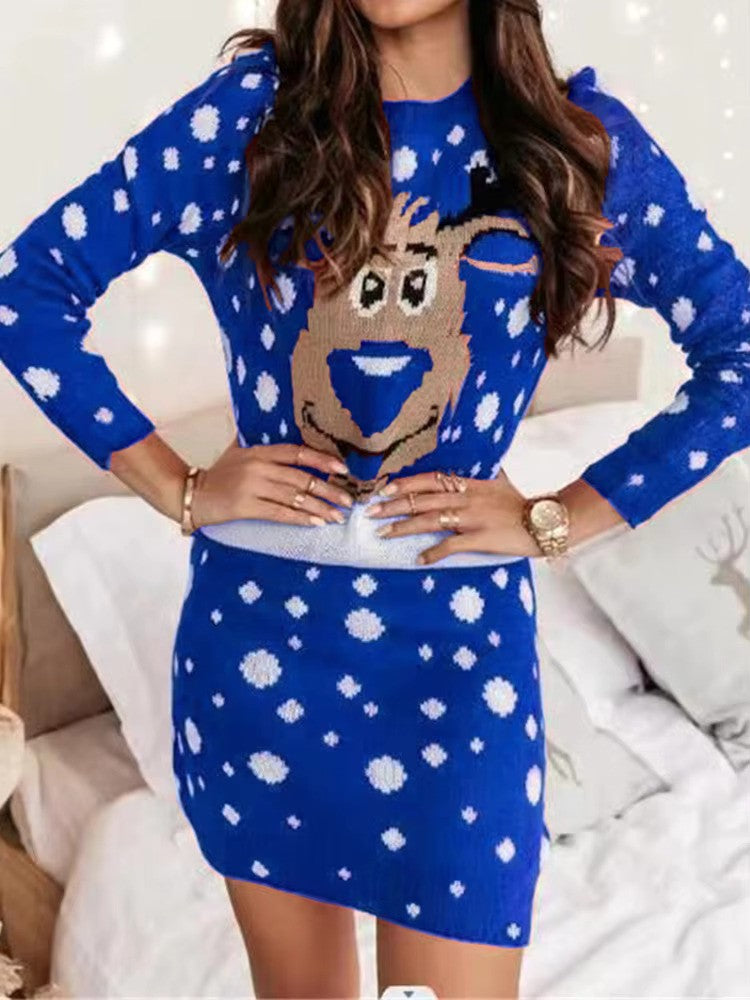 Weihnachtskleid – Lustig – Rentier – Winterkleid – Weihnachtsoutfits für Frauen