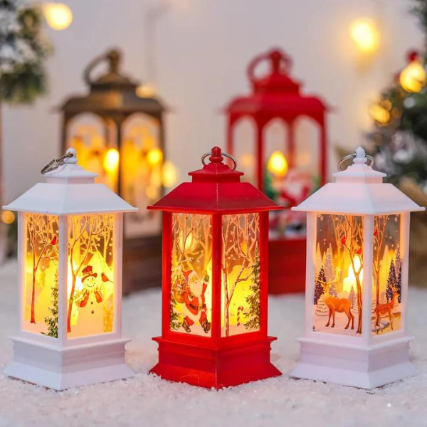 Weihnachtslaterne | Kabellos | LED-Licht | Weihnachtslicht | Weihnachtsdekoration