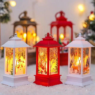 Weihnachtslaterne | Kabellos | LED-Licht | Weihnachtslicht | Weihnachtsdekoration
