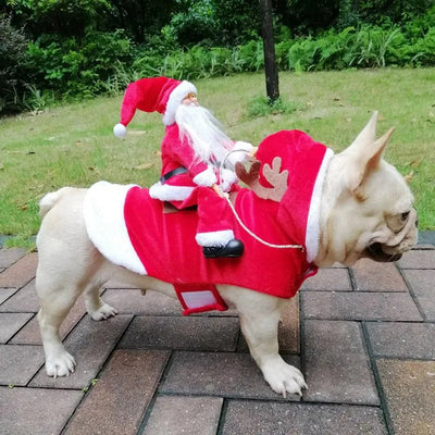 Weihnachtsoutfit für Hunde – rote Weihnachtsmann-Pullover für Hunde