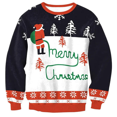 Weihnachtspullover – Herren-Sweatshirt mit lockerer Passform und Rundhalsausschnitt