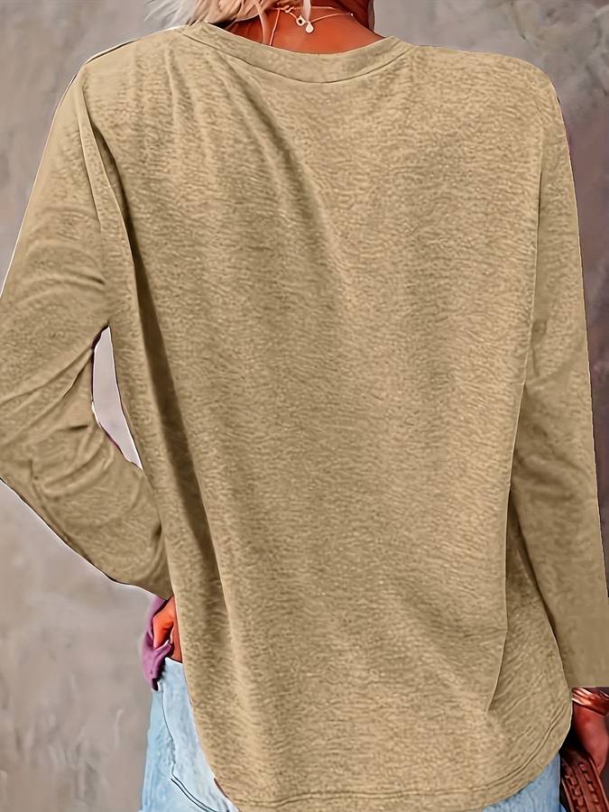 Weihnachtspullover – Locker Geschnittenes Langarmshirt Mit Weihnachtsbaum-Motiv für Damen