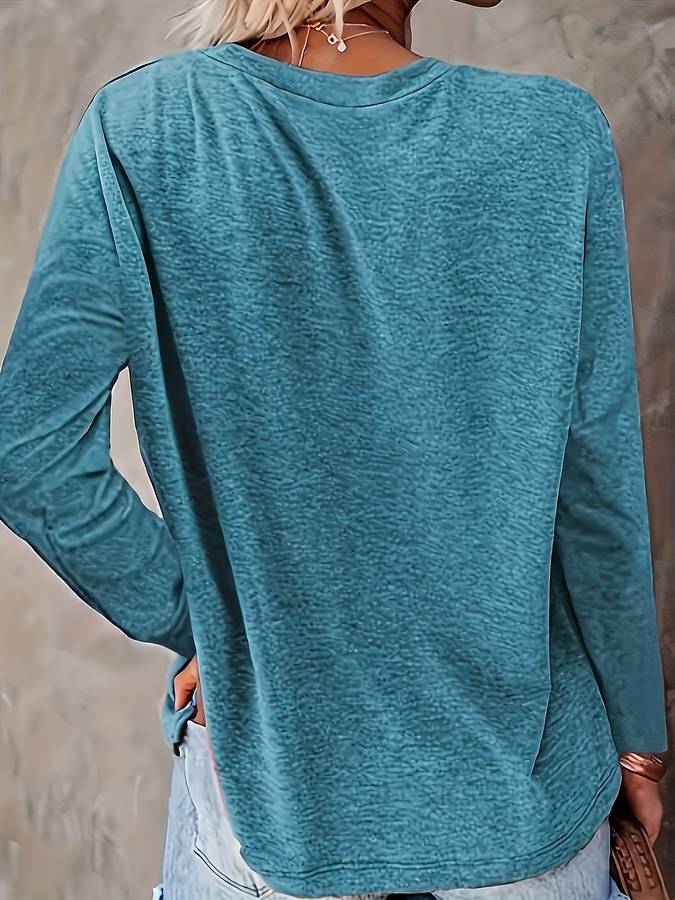 Weihnachtspullover – Locker Geschnittenes Langarmshirt Mit Weihnachtsbaum-Motiv für Damen