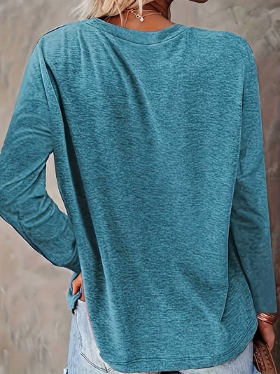 Weihnachtspullover – Locker Geschnittenes Langarmshirt Mit Weihnachtsbaum-Motiv für Damen