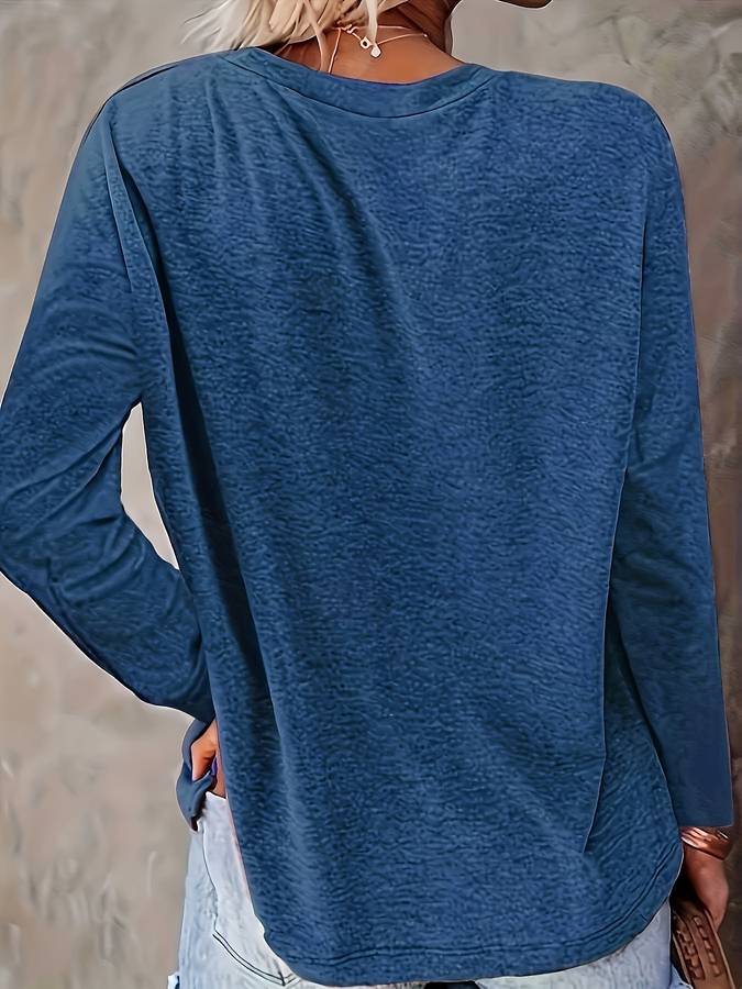 Weihnachtspullover – Locker Geschnittenes Langarmshirt Mit Weihnachtsbaum-Motiv für Damen